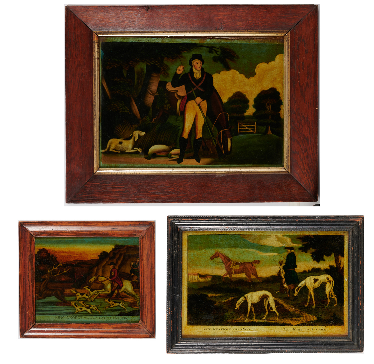 (3) ENGLISH REVERSE-VARNISHED