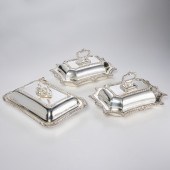 (3) ENGLISH SILVER PLATE COVER