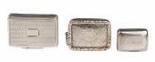 (3) English silver vinaigrette