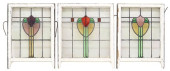 (3) ENGLISH STAINED &AMP; LEAD