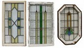(3) ENGLISH STAINED & LEADED G