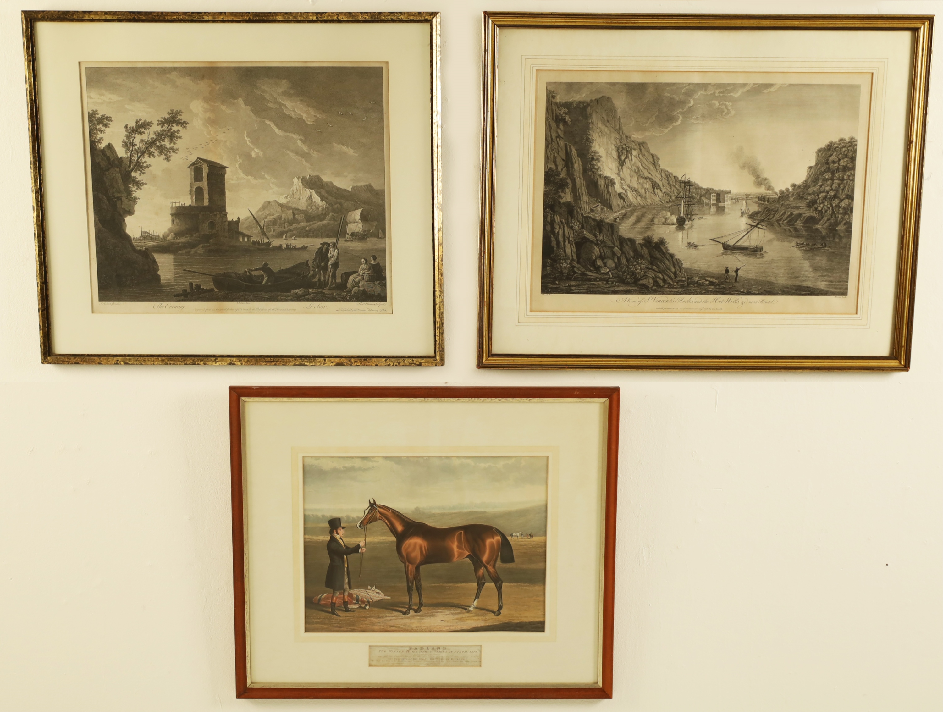 3 ENGLISH STEEL ENGRAVINGS,