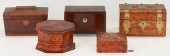3 ENGLISH TEA CADDIES OR BOXES