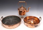 (3) ENGLISH VICTORIAN COPPER T