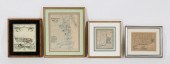 3 ENGRAVED MAPS RHODE ISLAND,