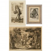 (3) ENGRAVINGS, 16TH & 17TH C.