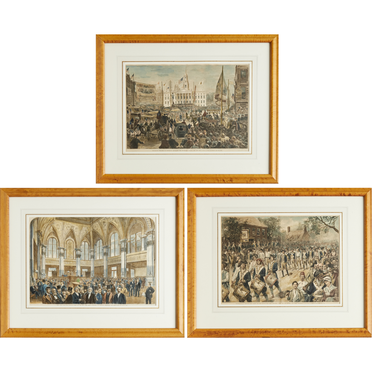 (3) ENGRAVINGS, NEW YORK CITY, EX