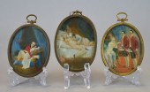 3 EROTIC HAND PAINTED MINIATUR