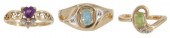 (3) ESTATE 10KT & 14KT GOLD &