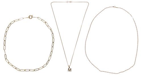(3) ESTATE 10KT GOLD CHAIN