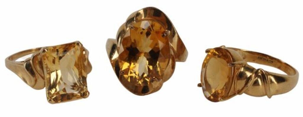 (3) ESTATE 10KT YELLOW GOLD &