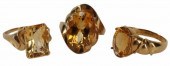 (3) ESTATE 10KT YELLOW GOLD &