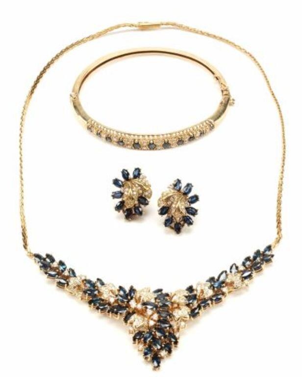 3) ESTATE 14KT GOLD SAPPHIRE &