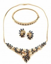 3) ESTATE 14KT GOLD SAPPHIRE &