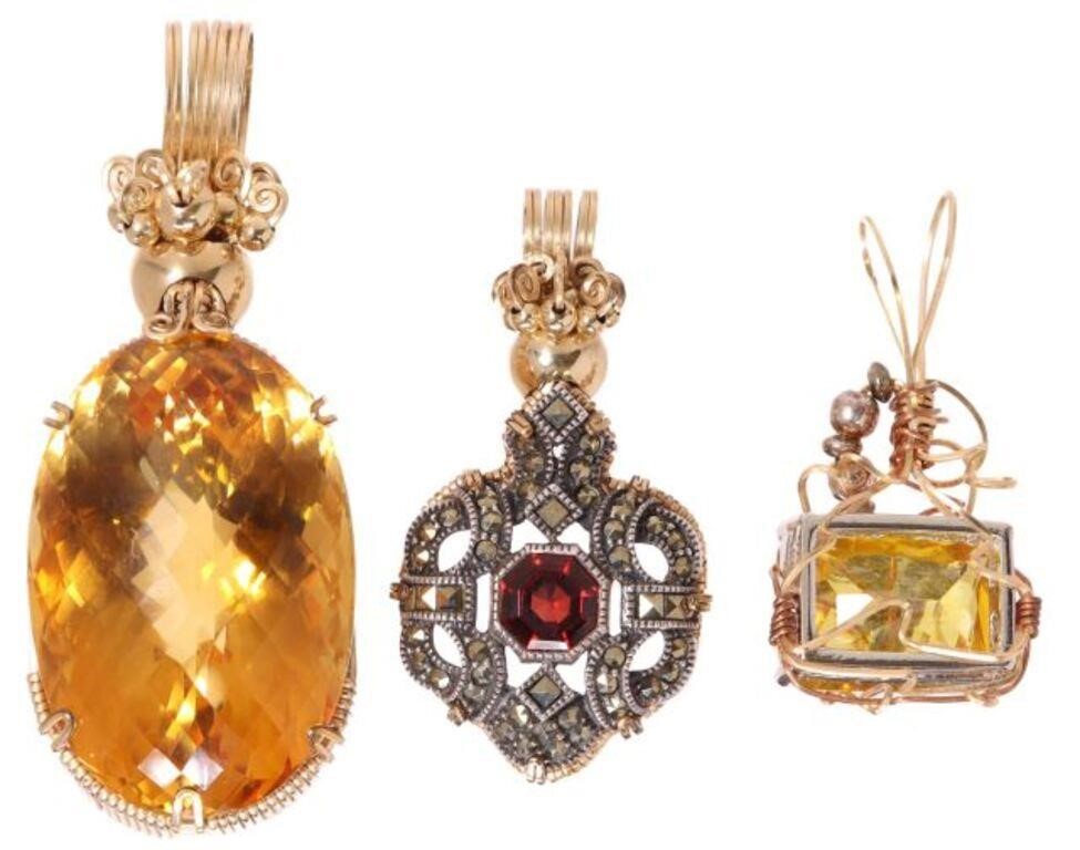 (3) ESTATE 14KT WIRE-WRAPPED &