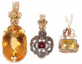 (3) ESTATE 14KT WIRE-WRAPPED &