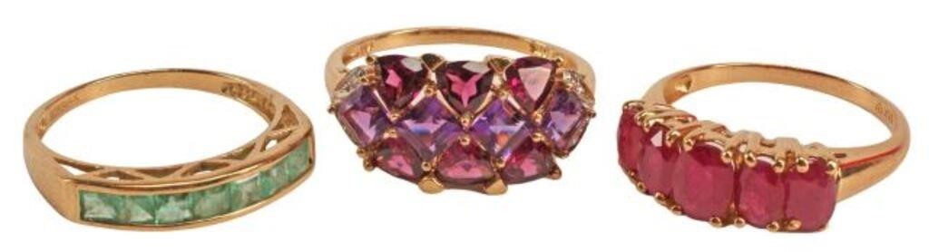 (3) ESTATE 14KT YELLOW GOLD &