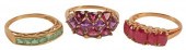 (3) ESTATE 14KT YELLOW GOLD &