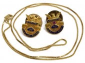 3) ESTATE 14KT YG BOX CHAIN &