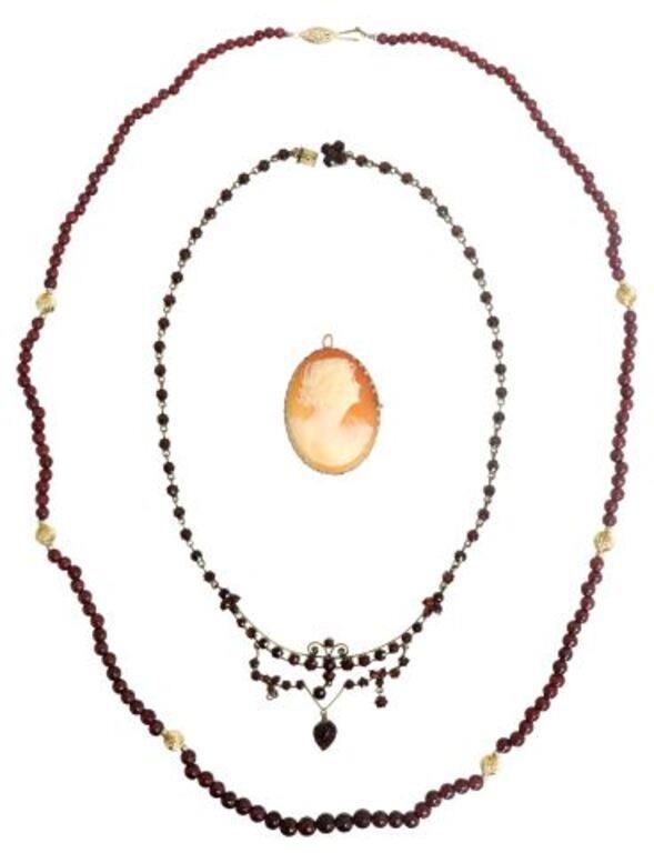 (3) ESTATE JEWELRY, CAMEO