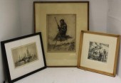 3 ETCHINGS, EARLY 20TH C TO IN