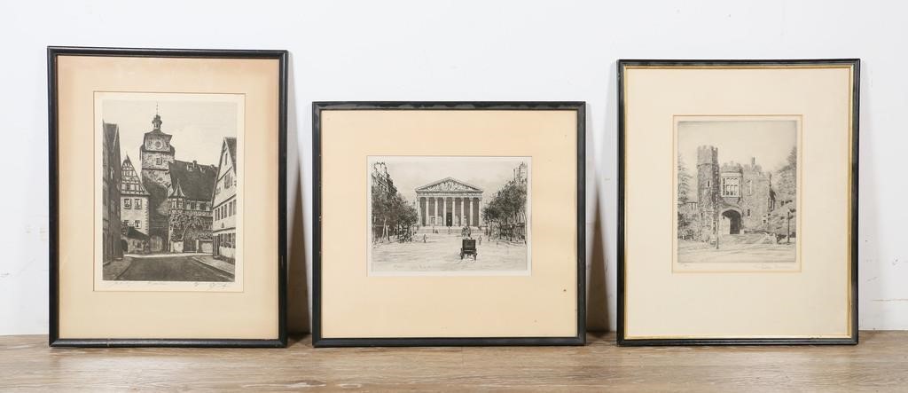 3 ETCHINGS3 etchings: Rothenburg,