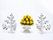 3 FAIENCE PORCELAIN TABLESCAPE