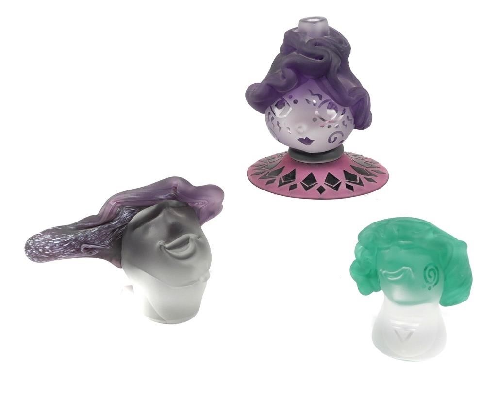 (3) FELLERMAN & RAABE ART GLASS