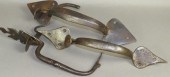 3 FINE HAND WROUGHT THUMB LATC
