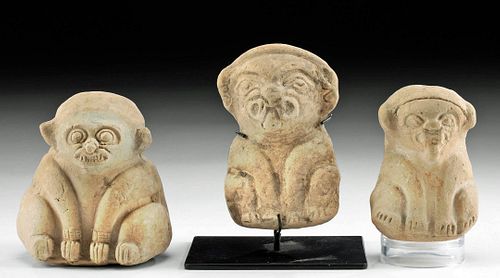 3 FINE JAMACOAQUE POTTERY ANIMALS -