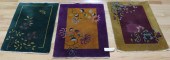 3 FINELY HAND WOVEN ART DECO C