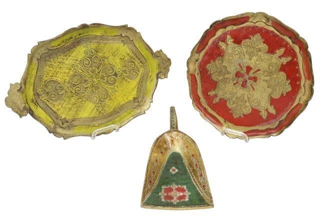 (3) FLORENTINE PARCEL GILT