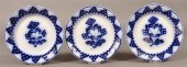 3 FLOW BLUE IRONSTONE SKELETON