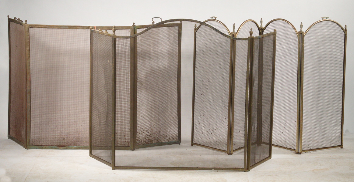 (3) FOLDING FIREPLACE SCREENS Group