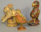 3 FOLK ART CARVINGSca. 1978, 1