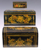 (3) FOLK ART OLINALA LACQUERED