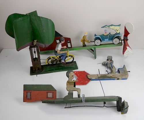 3 FOLK ART WHIRLYGIGS4 Folk art
