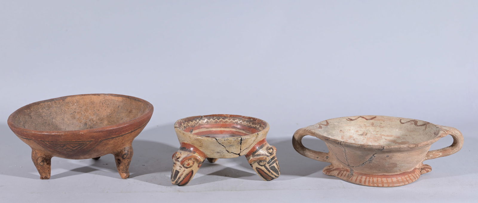 (3) FOOTED BOWLS FORM COSTA RICAA