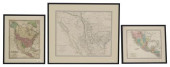 (3) FRAMED ANTIQUE MAPS, TEXAS