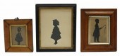 (3) FRAMED CUTOUT SILHOUETTE P
