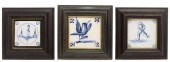 (3) FRAMED DELFT BLUE & WHITE