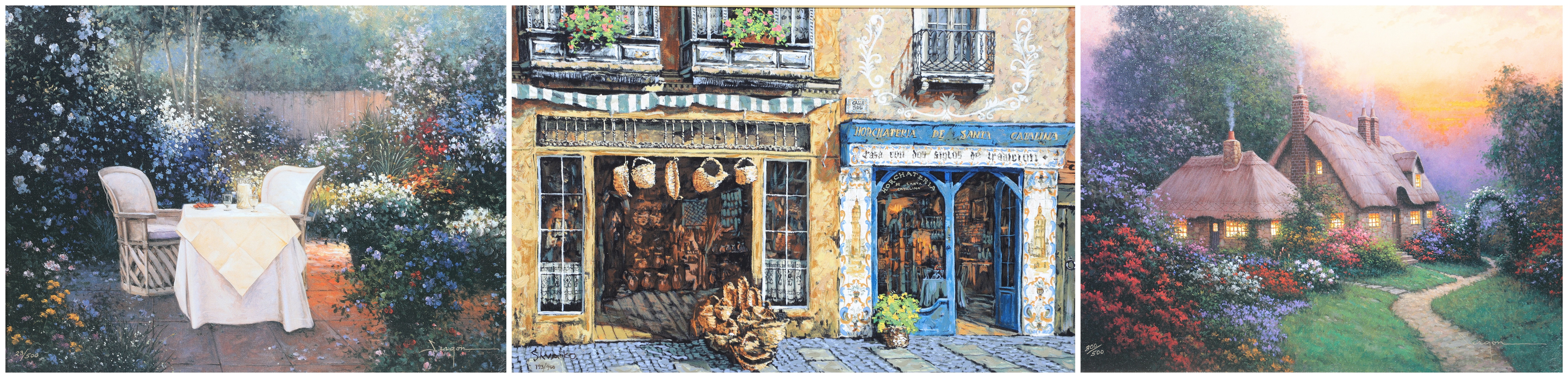 3 Framed Giclee Prints "Calle de