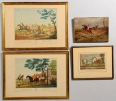 3 FRAMED HUNTING ENGRAVINGS &