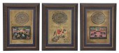 (3) FRAMED INDIA HAND-PAINTED