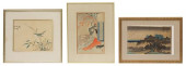 (3) FRAMED JAPANESE WOODBLOCK