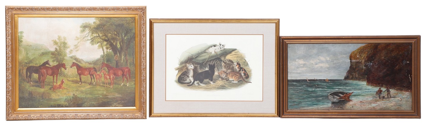 3 Framed Pictures, coastal