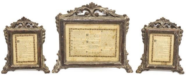 (3) FRAMED PRINTED ALTAR PRAYERS IN