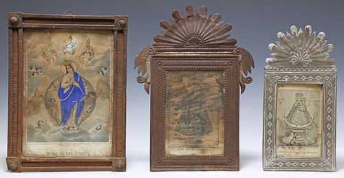 (3) FRAMED RELIGIOUS RETABLO