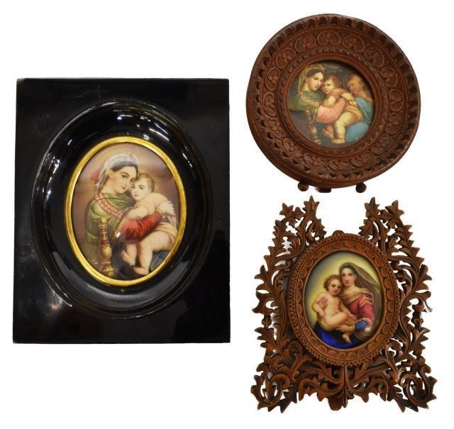 (3) FRAMED RELIGOUS MINIATURES