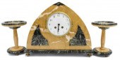 (3) FRENCH ART DECO MARBLE CLO